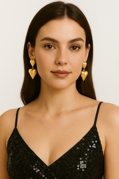 Heart Drop Earrings