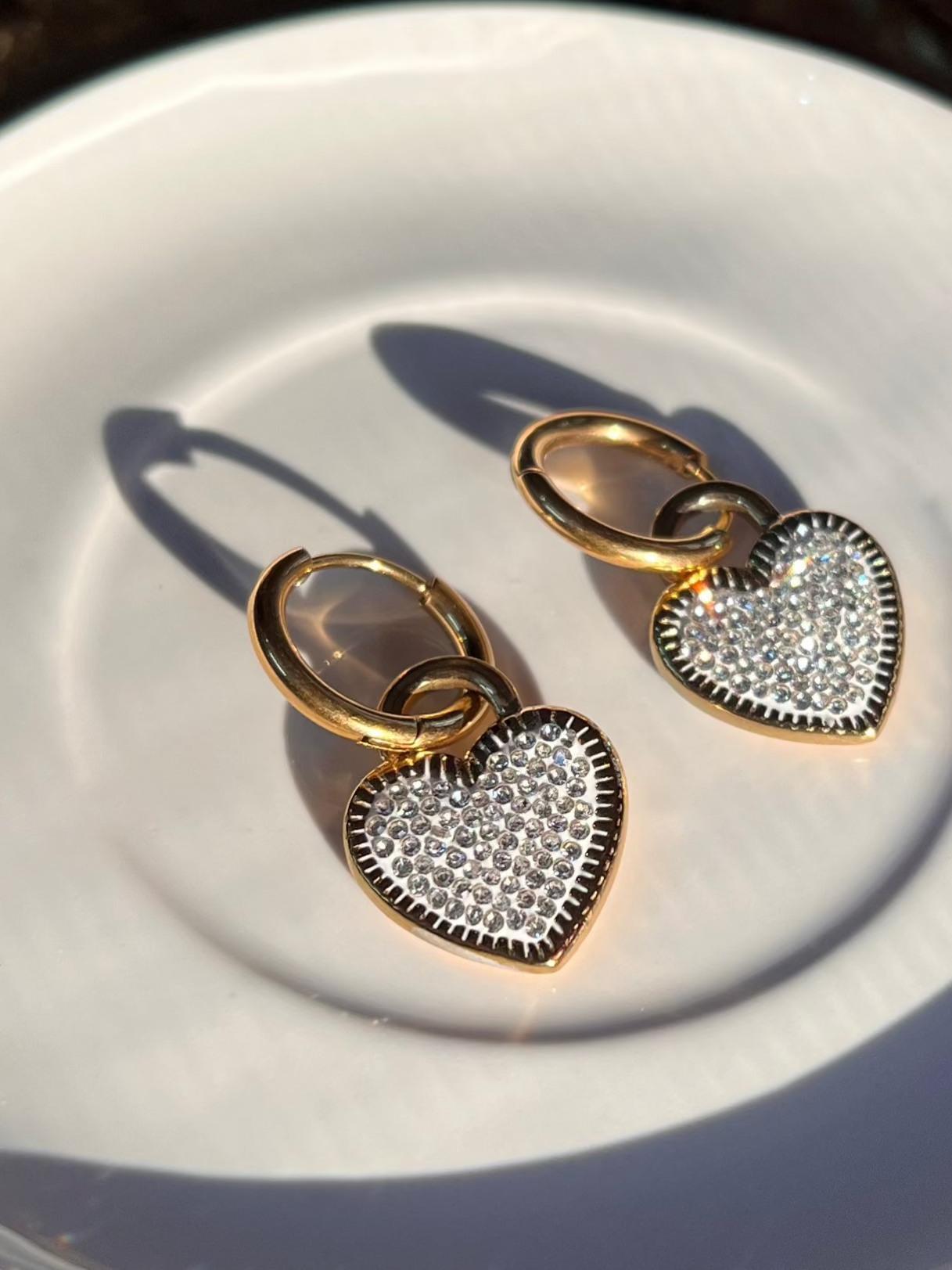 Studded Heart Earrings