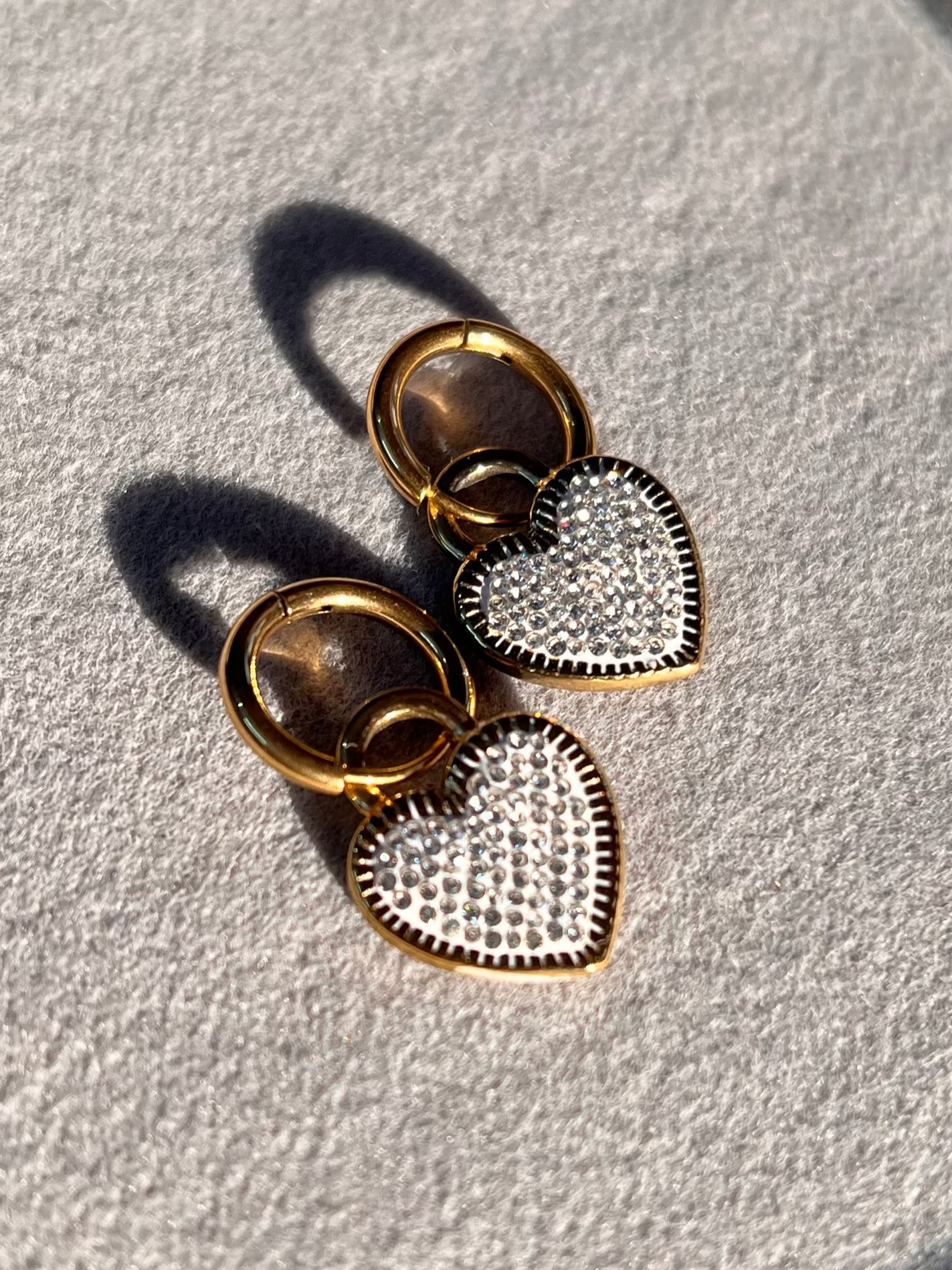 Studded Heart Earrings