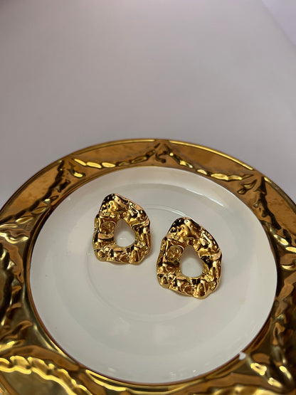 Frosted Hammered Earrings