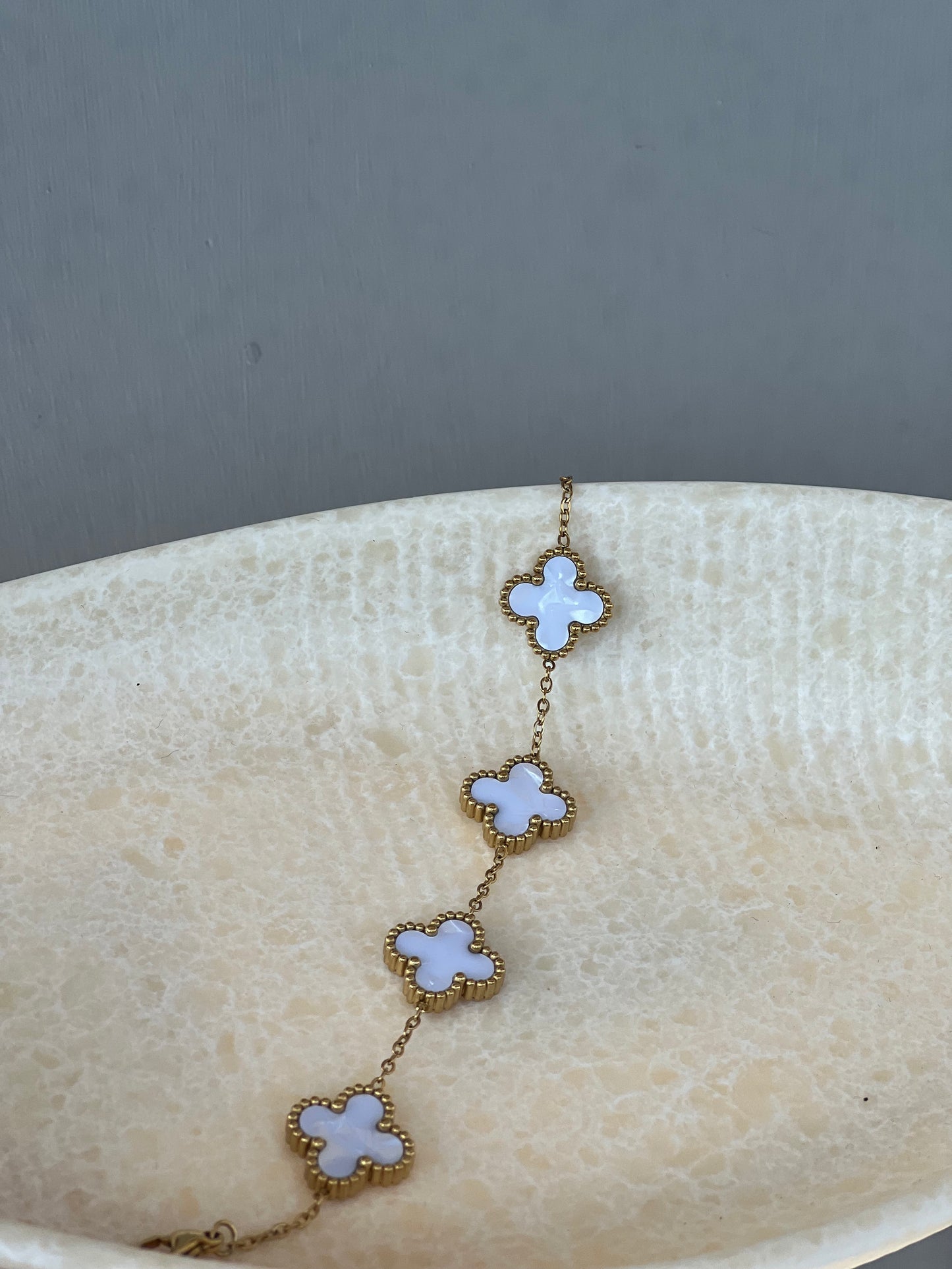 White Clover Leaf Bracelet