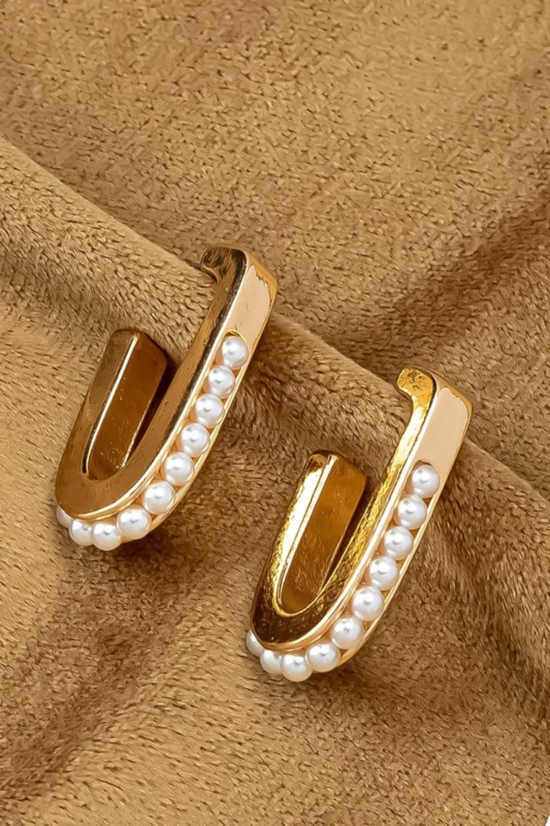 Pearl Hoops Earrings